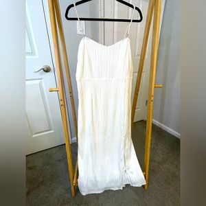 Rihoas. Midi Dress. White. Pearl Strap.